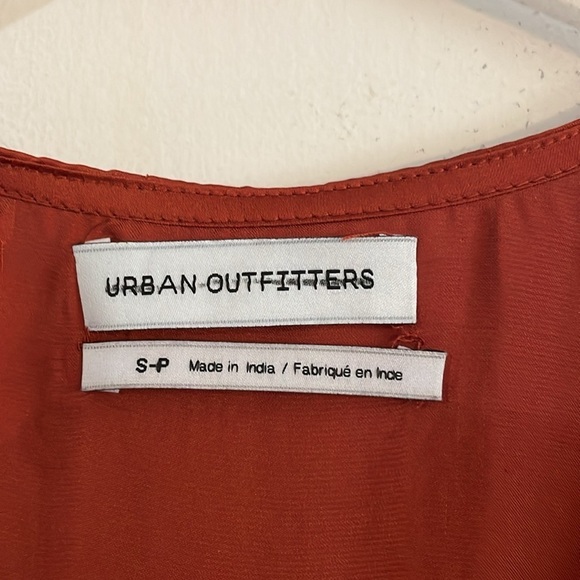 Irregular /Urban Outfitters Brown Silk Wrap Dress - Picture 8 of 11